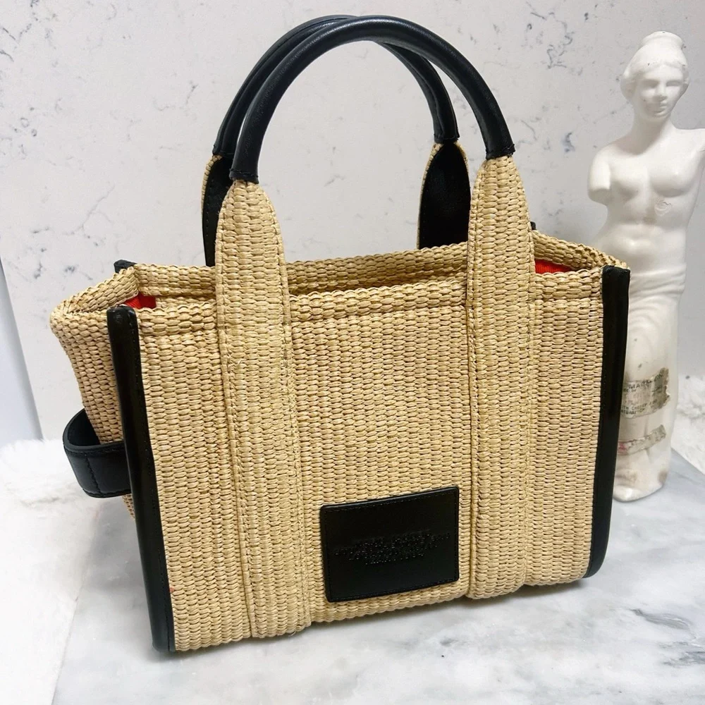 Authentic Marc Jacobs “The Tote Bag” in Natural size Small Woven Tote Bag